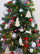 Little Abernathy (3ft Mini Tree + 75pc Ornament Set) Cranberry Frog