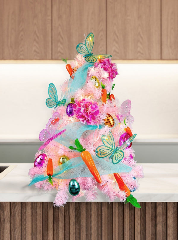 Butterfly Bloom (3ft Mini Tree + Ornament Kit) Cranberry Frog 